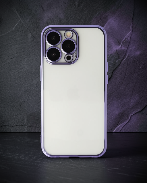 Apple İphone 14 Pro Kılıf Razer Lensli Silikon - Mor