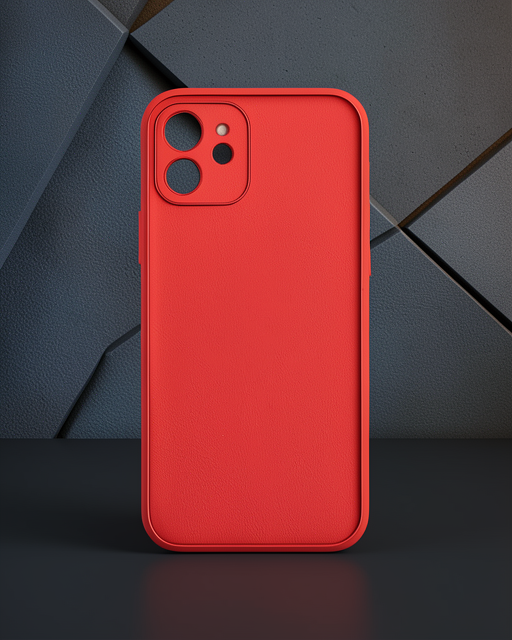 Apple İphone 12 Mini Kılıf Coco Deri Silikon Kapak - Kırmızı