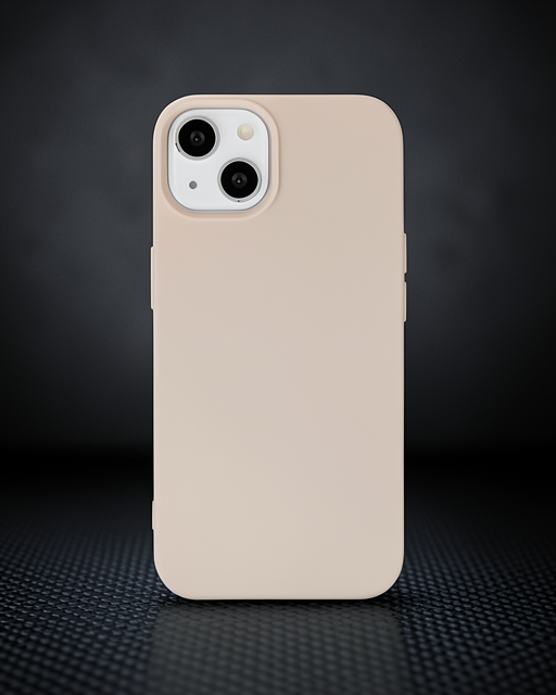 Apple İphone 14 Plus Kılıf Nano İçi Kadife Silikon - Pudra