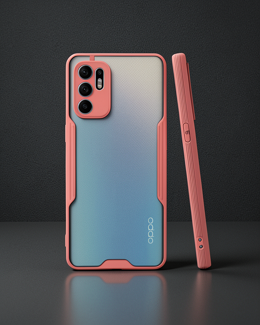 Oppo Reno 6 Kılıf Platin Silikon - Pembe