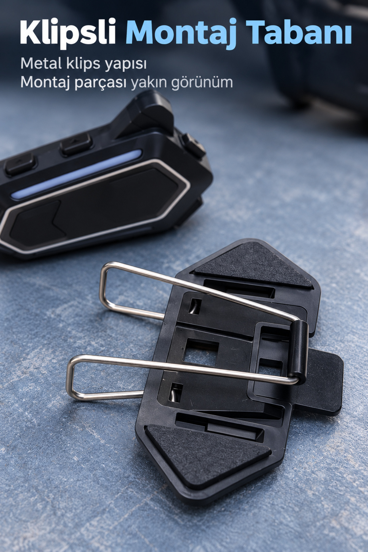 Bluetooth Kask Kulaklığı Çift Hoparlörlü Mikrofonlu Set