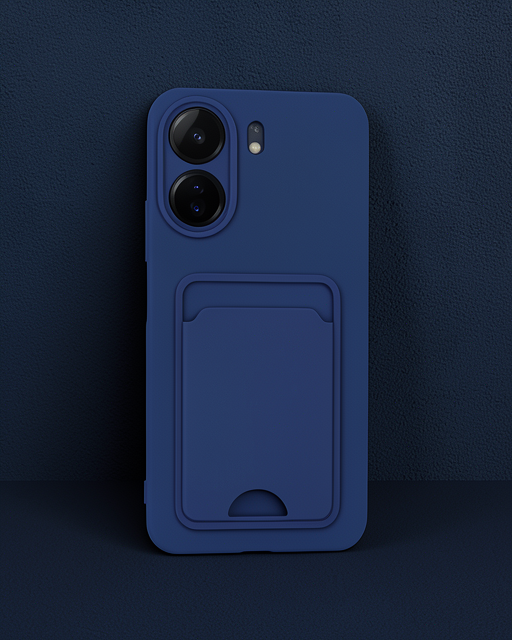 Xiaomi Redmi 13c Kılıf Kelvin Kartvizitli Silikon - Lacivert
