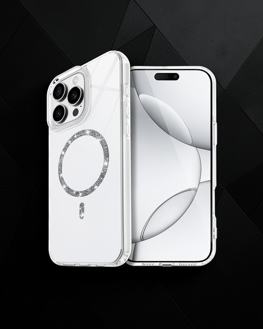 Apple İphone 16 Pro Max Live Diamond Magsafe Kapak - Şeffaf
