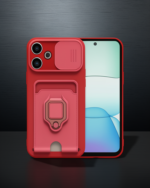 Xiaomi Redmi 13 4g Kılıf Zuma Kartvizitli Yüzüklü Silikon - Lila