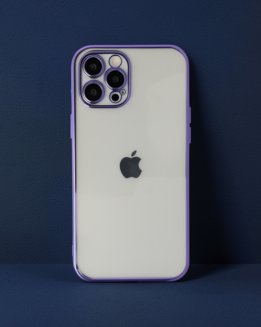 Apple İphone 12 Pro Kılıf Razer Lensli Silikon - Mor