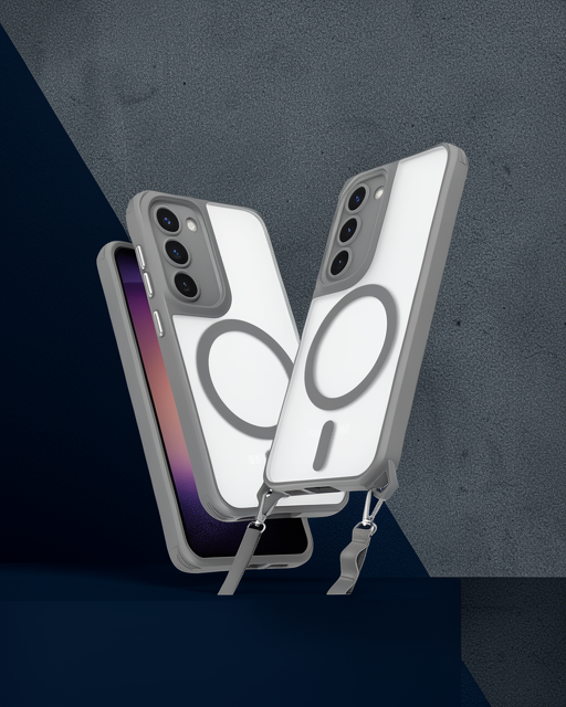 Samsung Galaxy S23 Kılıf Enka Magsafe Silikon Kılıf - Titan Gri