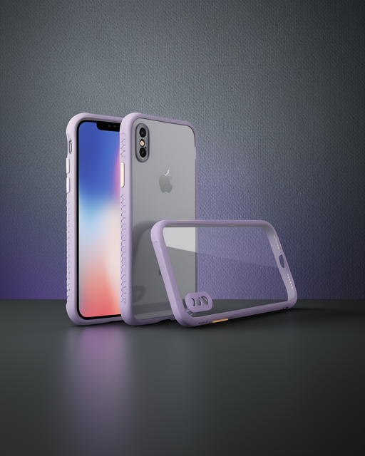 Apple İphone Xs Max Kılıf Miami Şeffaf Silikon - Açık Mor