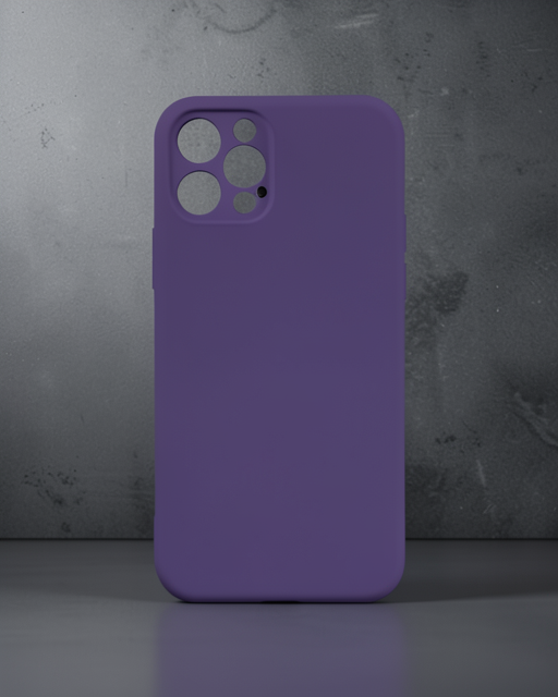 Apple İphone 12 Pro Max Kılıf Nano İçi Kadife Silikon - Mor