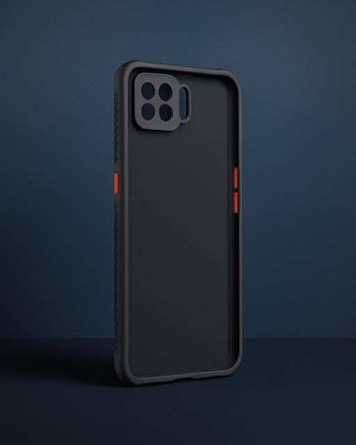 Oppo A73 Kılıf Miami Şeffaf Silikon - Siyah