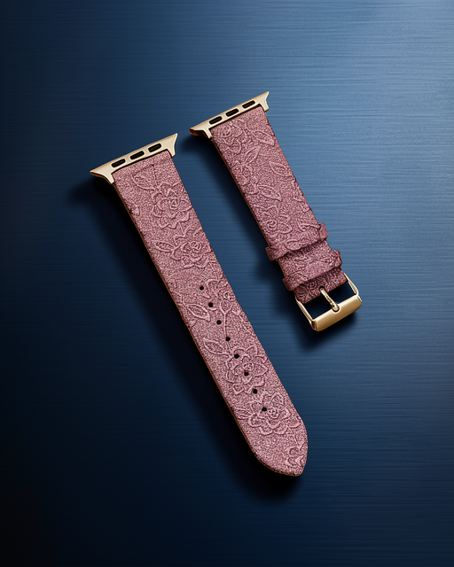 Apple Watch 42mm Creeper Desenli Kordon - Rose Gold