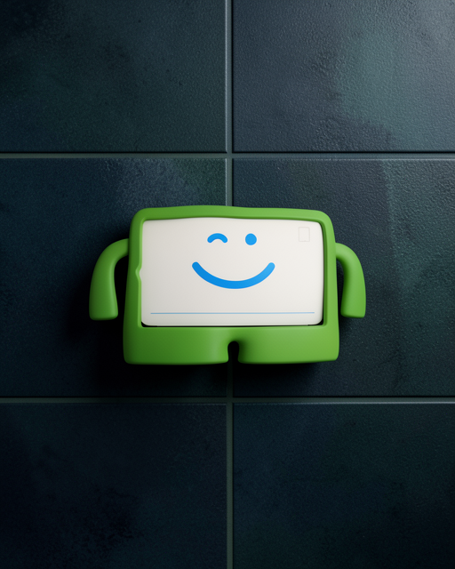Apple İpad Mini 5 Kılıf Karakter Tablet Silikon - Yeşil