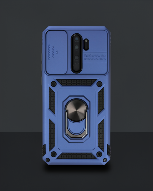 Xiaomi Redmi Note 8 Pro Kılıf Pars Lens Yüzüklü Silikon - Lacivert