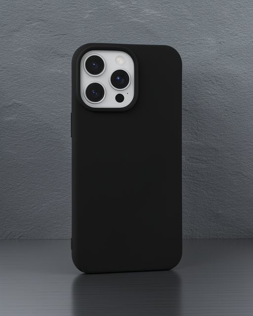 Apple İphone 15 Pro Max Kılıf Nano İçi Kadife Silikon - Siyah