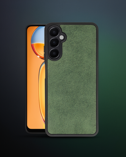 Samsung Galaxy M15 Kılıf Aras Deri Kapak - Koyu Yeşil