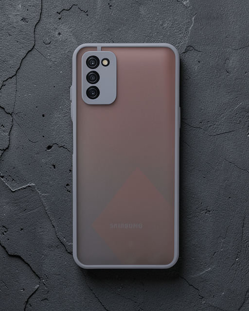 Samsung Galaxy A03s Kılıf Montreal Silikon Kapak - Gri
