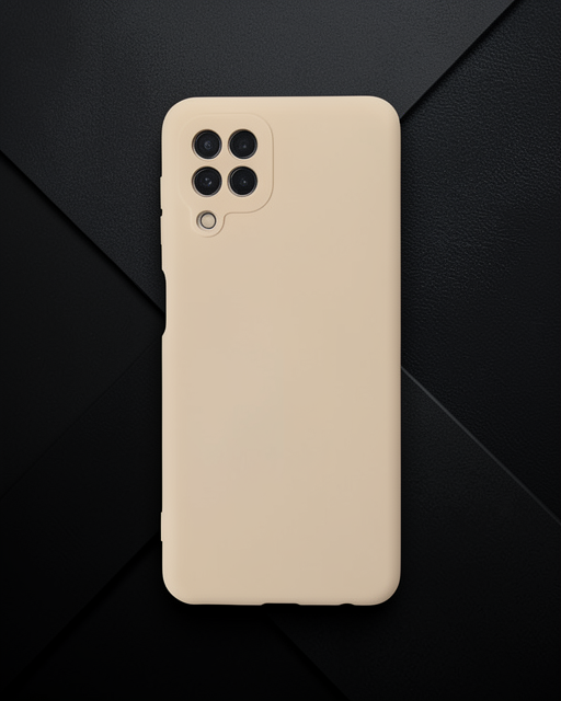 Samsung Galaxy A22 Kılıf Nano İçi Kadife Silikon - Pudra