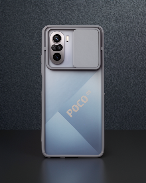 Xiaomi Poco F3 Kılıf Palm Buzlu Kamera Sürgülü Silikon - Turkuaz