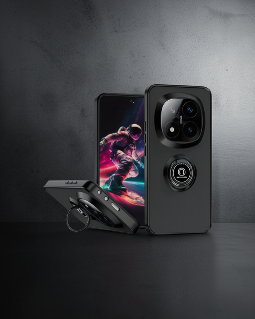 Xiaomi Redmi Note 14 Pro 4g Kılıf Montreal Yüzüklü Silikon Kapak - Siyah