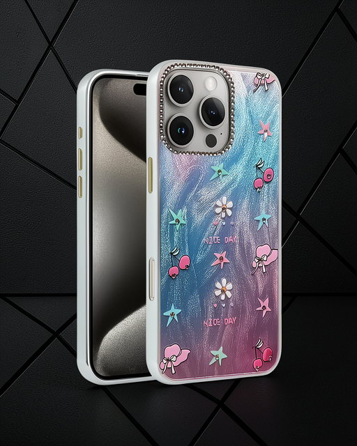 Apple İphone 16 Pro Kılıf Blade Aynalı Desenli Kapak - Desen 4