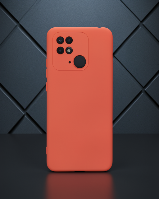 Xiaomi Redmi 10c Kılıf Nano İçi Kadife Silikon - Turuncu