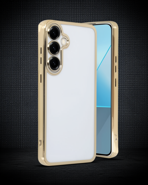 Samsung Galaxy S25 Kılıf Razer Lensli Silikon - Gold