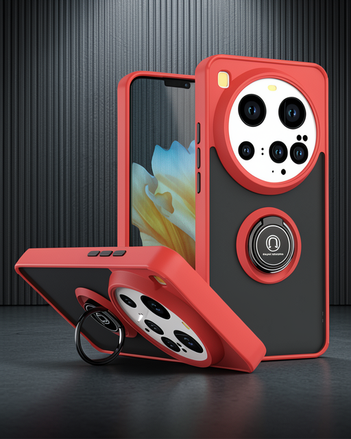 Xiaomi Mi 15 Ultra Kılıf Montreal Yüzüklü Silikon Kapak - Kırmızı
