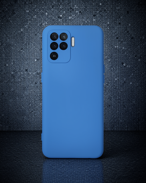 Oppo Reno 5 Lite Kılıf Nano İçi Kadife Silikon - Mavi