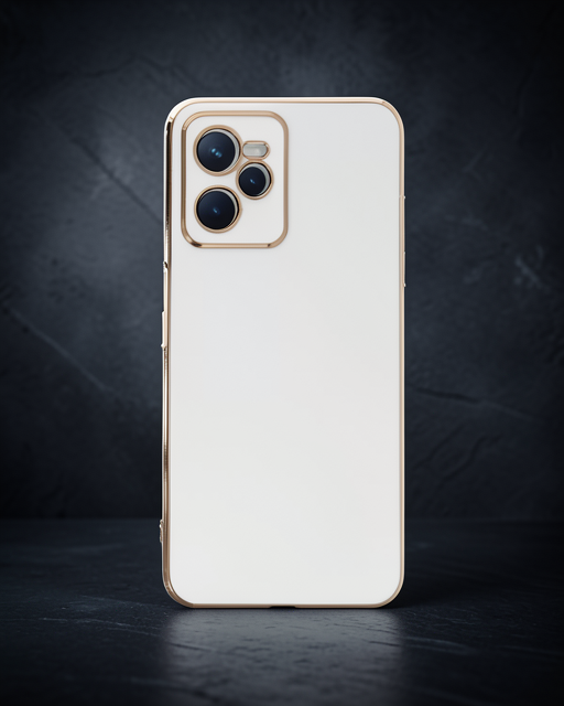 Realme C35 Kılıf Volet Silikon - Beyaz