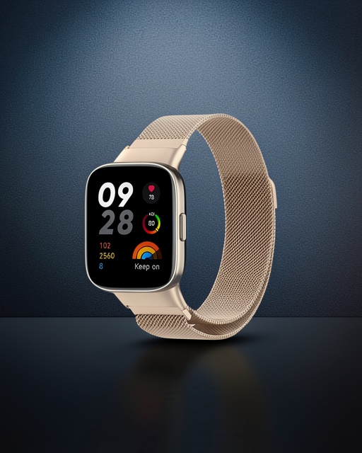 Xiaomi Redmi Watch 3 Metal Mıknatıslı Kordon (saat Değildir) - Metalik Gold