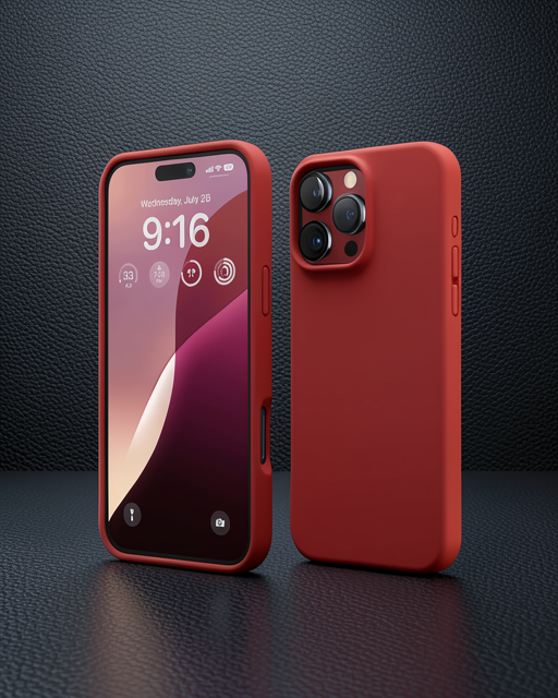 Apple İphone 16 Pro Max Kılıf First Silikon - Kırmızı