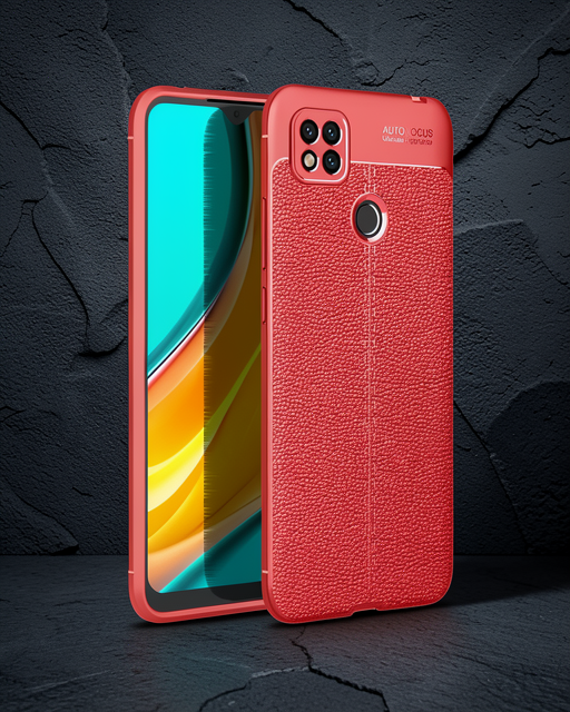 Xiaomi Redmi 9c Kılıf Auto Focus Kapak - Kırmızı