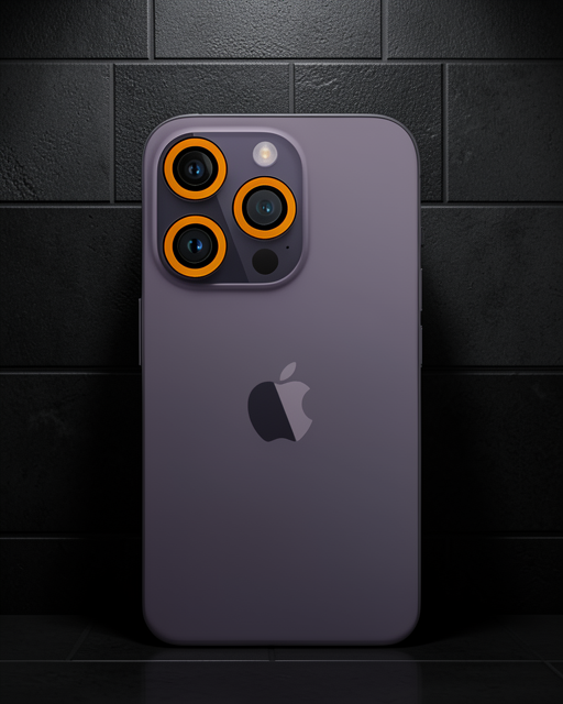Apple İphone 12 Pro Max Neon Fosforlu Kamera Lens - Sarı