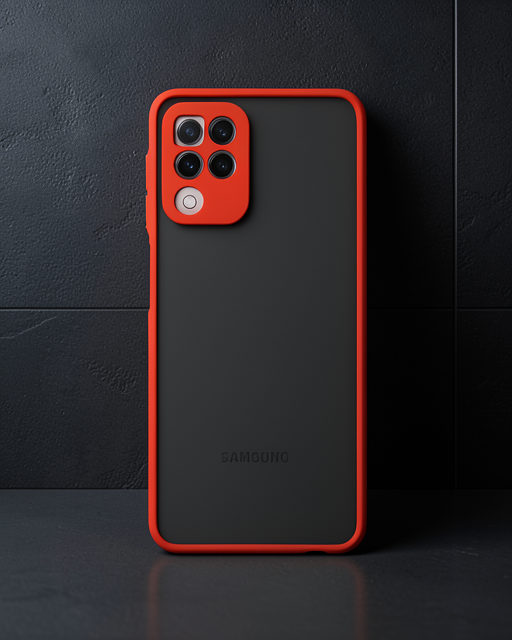 Samsung Galaxy A22 Kılıf Montreal Silikon Kapak - Kırmızı