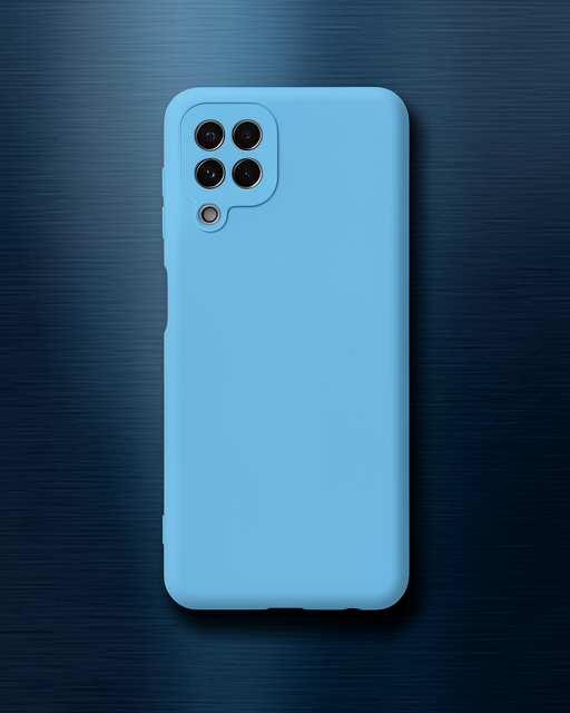 Samsung Galaxy A22 Kılıf Nano İçi Kadife Silikon - Mavi