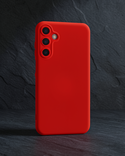 Samsung Galaxy A55 5g Kılıf Nano İçi Kadife Silikon - Kırmızı