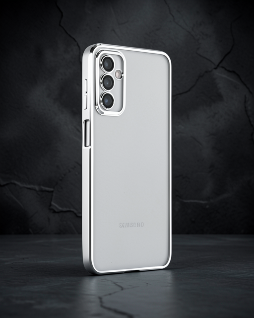 Samsung Galaxy M23 Kılıf Razer Lensli Silikon - Gümüş