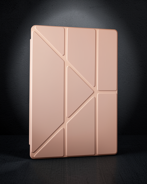 Samsung Galaxy Tab A9 Plus Kılıf Kalemlikli Mars Tablet Kılıfı - Rose Gold