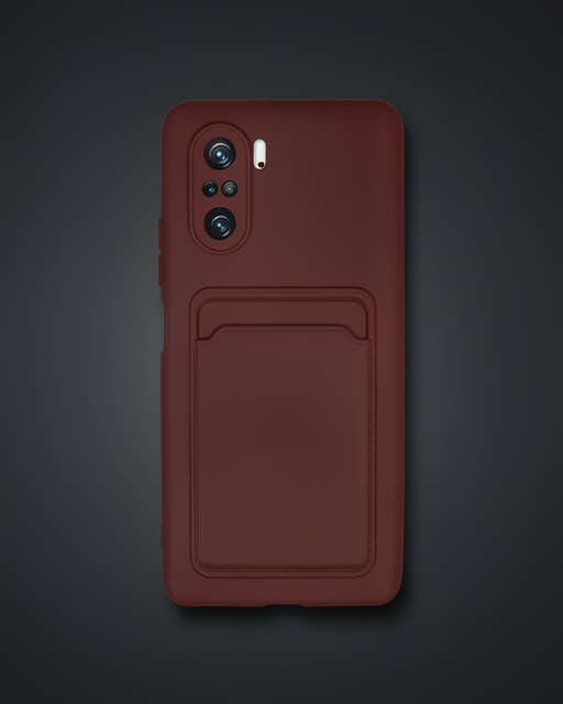Xiaomi Mi 11i Kılıf Kelvin Kartvizitli Silikon - Bordo