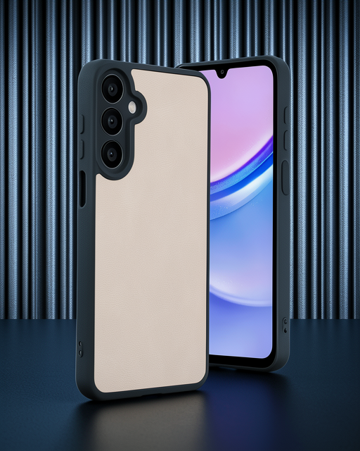 Samsung Galaxy A56 Kılıf Aras Deri Kapak - Pudra