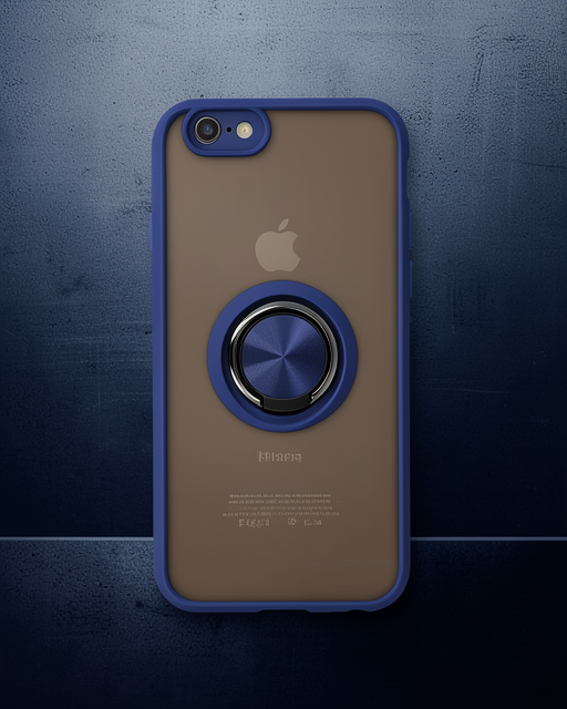 Apple İphone 6 Kılıf Montreal Yüzüklü Silikon Kapak - Lacivert