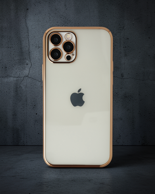 Apple İphone 12 Pro Max Kılıf Razer Lensli Silikon - Gold