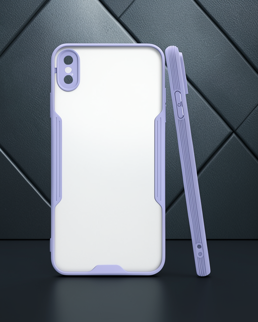 Apple İphone Xs Max Kılıf Platin Silikon - Lila