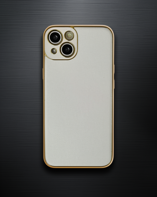 Apple İphone 14 Plus Kılıf Coco Deri Silikon Kapak - Gold