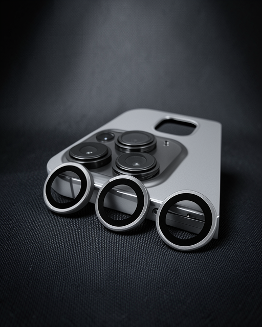 Apple İphone 15 Pro Max Raze Metal Kamera Lens - Titan Gri