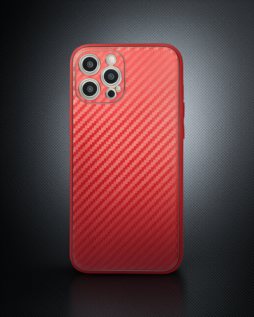 Apple İphone 12 Pro Kılıf Coco Karbon Silikon - Kırmızı