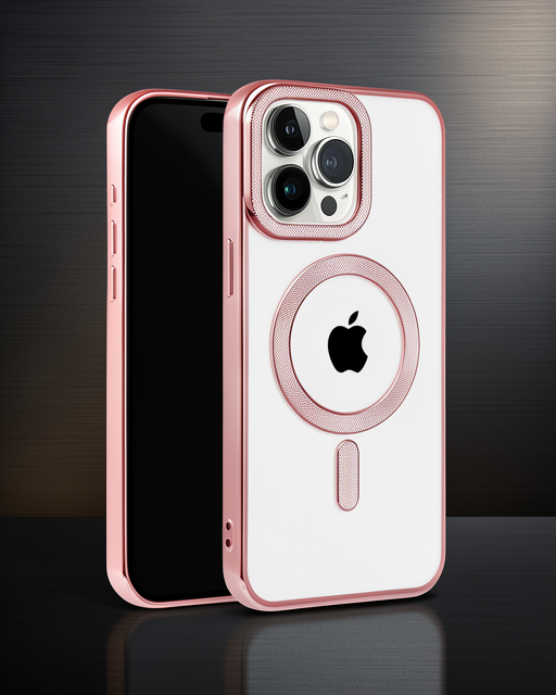 Apple İphone 14 Pro Kılıf Kronos Magsafe Kapak - Rose Gold