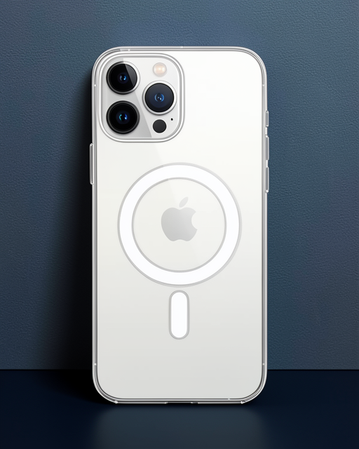 Apple İphone 15 Pro Max Kılıf Magneticsafe Şeffaf Silikon - Şeffaf