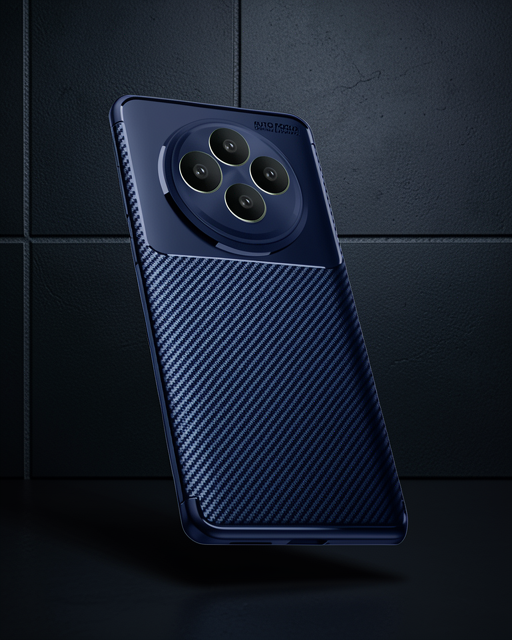 Oppo Reno 11 Fs Kılıf Auto Focus Karbon Kapak - Lacivert