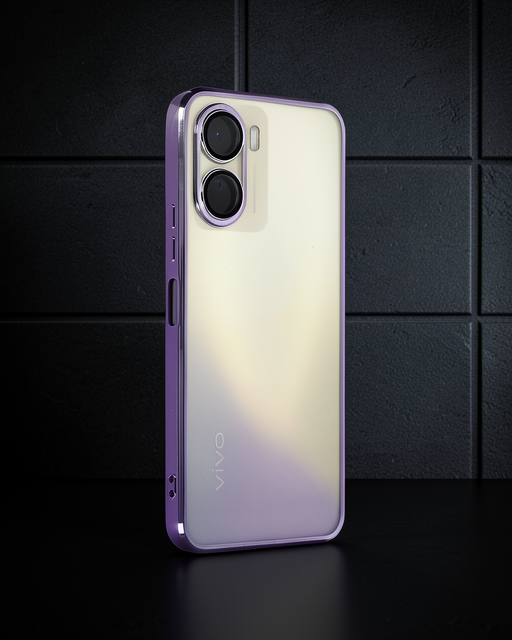 Vivo Y16 Kılıf Razer Lensli Silikon - Mor