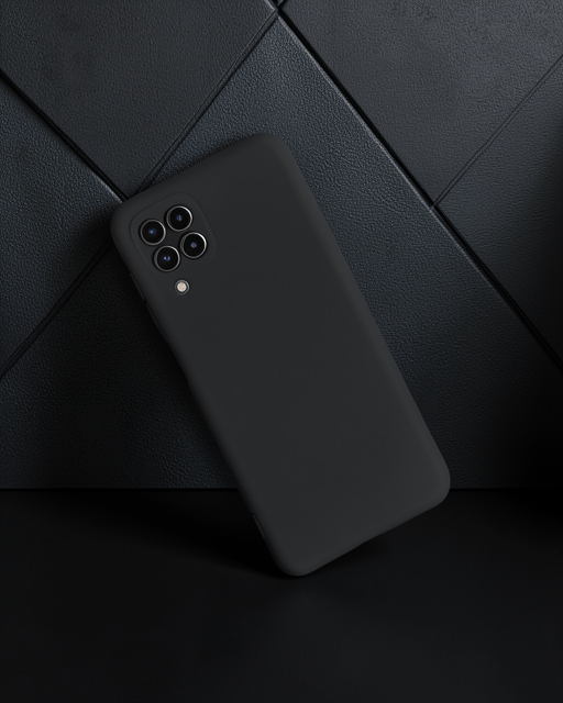 Samsung Galaxy A22 Kılıf Nano İçi Kadife Silikon - Siyah